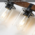 Same As W1340P155972 L1015 5 5 Lights Farmhouse Vanity Lights Fixture Rustic Bathroom Light Fixture Bathroom Sconce Without Bulbs Walnut Black Farmhouse Glass,Iron