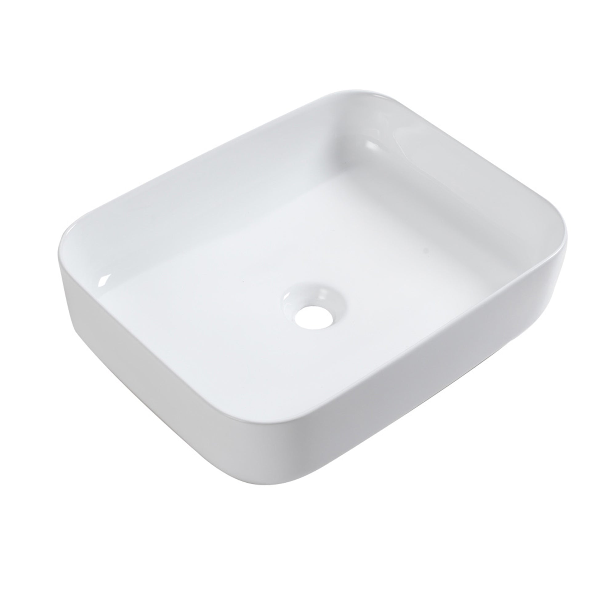 20X15 Inch White Ceramic Rectangular Vessel Bathroom Sink White Ceramic