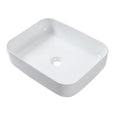 20X15 Inch White Ceramic Rectangular Vessel Bathroom Sink White Ceramic