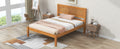 Platform Bed Frame With Headboardwood Slat Supportno Box Spring Needed ,Twin,Oak Twin Oak Wood Pine