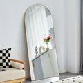 The 4Th Generation Floor Standing Full Length Rearview Mirror. Metal Framed Arched Wall Mirror, Bathroom Makeup Mirror, Floor Standing Mirror With Bracket. 71 