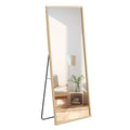 Fourth Generation Solid Wood Frame Full Length Mirror, Dressing Mirror, Bedroom Porch, Decorative Mirror, Clothing Store, Floor Standing Large Mirror, Wall Mounted. 71 