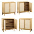 Buffet Cabinet with Storage,Storage Cabinet with natural-rubber wood