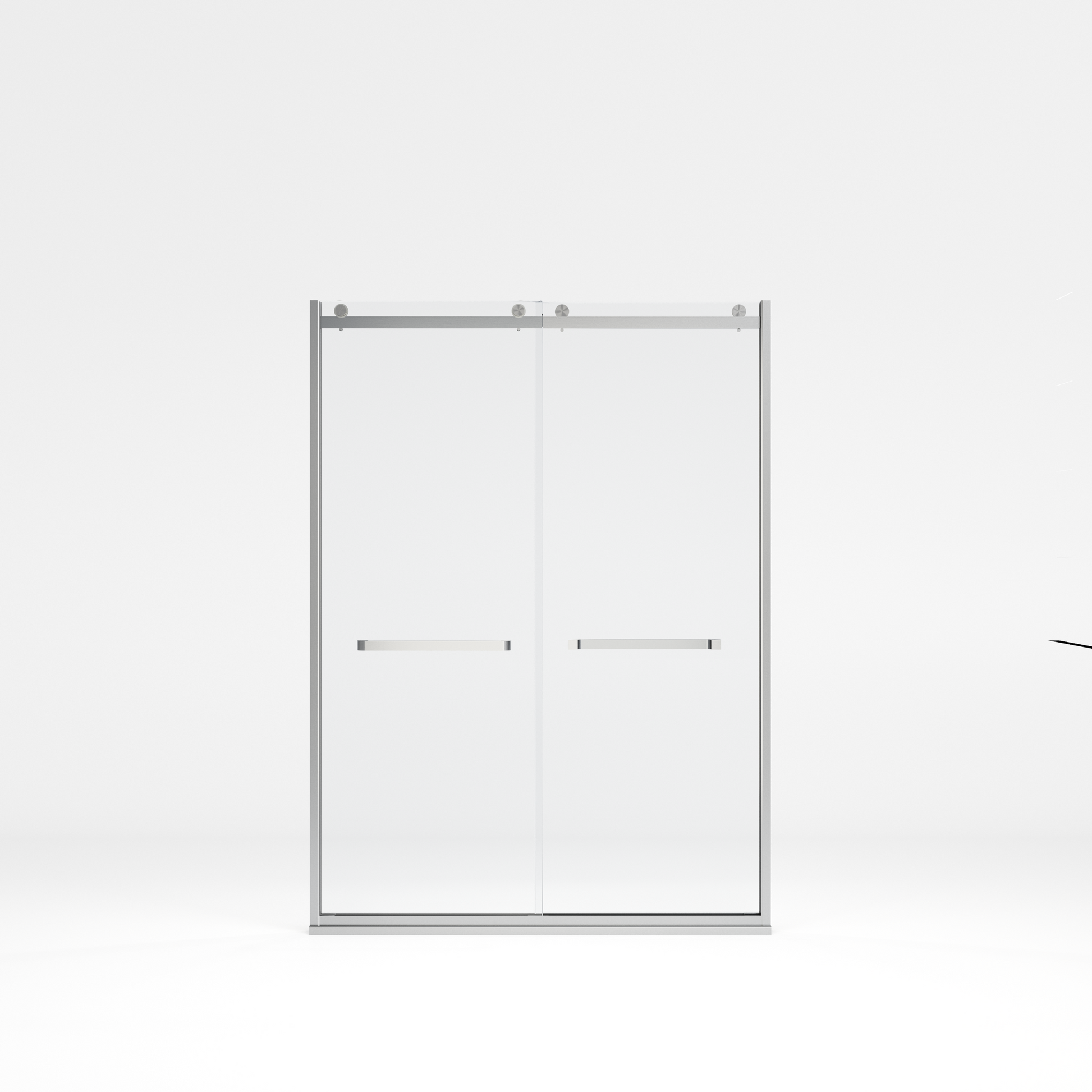Frameless Double Sliding Glass Shower Doors, 60"