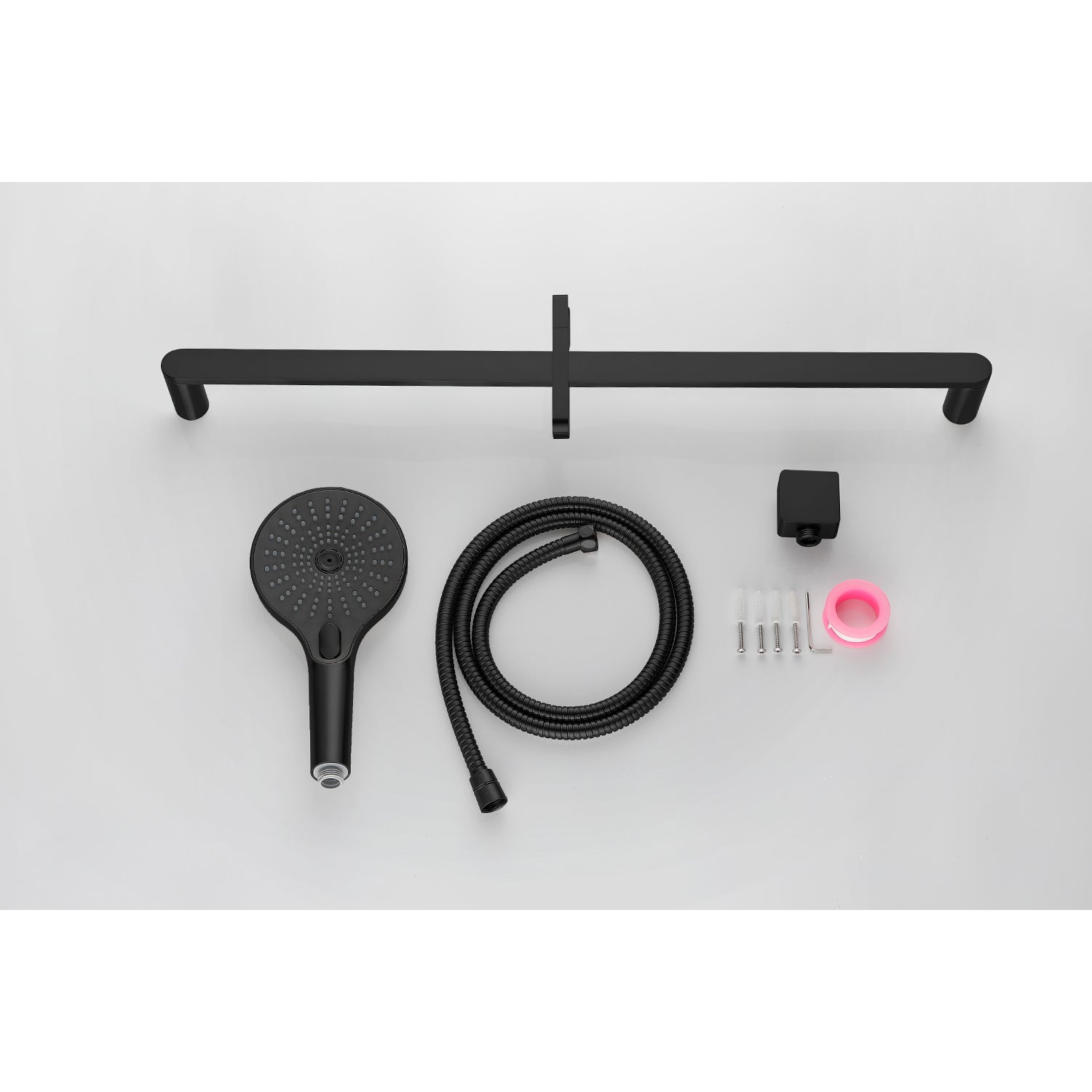 Handheld Shower With 28 Inch Slide Bar And 59 Inch Hose Matte Black Bathroom Stainless Steel