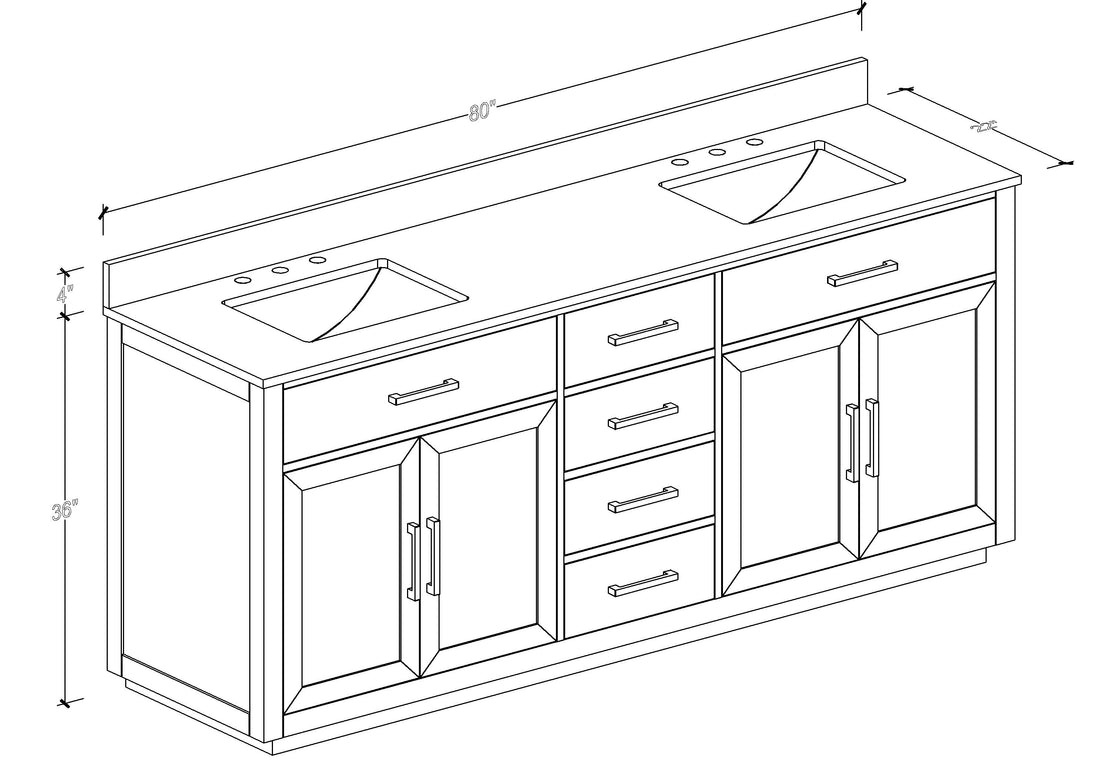 80" Bathroom Vanity With Double Sink, Freestanding Modern Bathroom Vanity With Soft Close Cabinet And 3 Drawers, Solid Wood Bathroom Storage Cabinet With Quartz Countertop, Milk Oak Light Oak Bathroom Modern Solid Wood