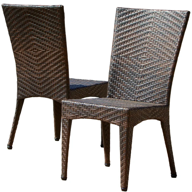 Josh Pe Wicker Sidechair,1Pc Brown Multi Iron