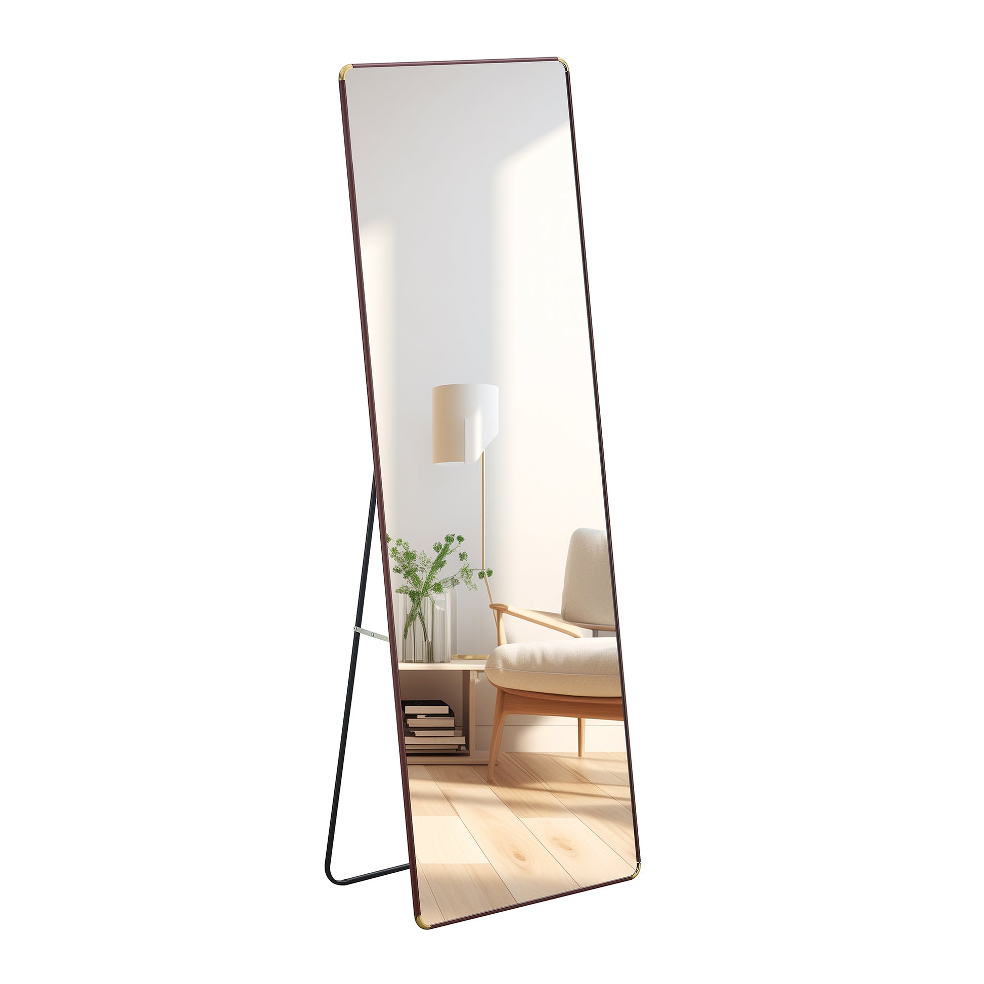 The 4Th Generation Floor Standing Full Length Mirror. Wall Mirror, Bathroom Makeup Mirror, Bedroom Foyer, Clothing Store, Wall Mounted.65 "* 23.2" Transparent Glass