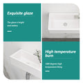 14.57X7.28 Inch White Ceramic Rectangle Wall Mount Bathroom Sink With Single Faucet Hole White Ceramic