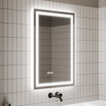 LED Bathroom Mirror, 24x36 inch Bathroom Vanity white-aluminium