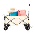 Folding Wagon, Heavy Duty Utility Beach Wagon Cart for antique white+gray-garden & outdoor-american