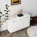 Three Doors Side Table White White Mdf