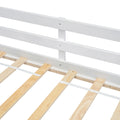 Twin Low Loft Bed With Slide, Ladder, Safety Guardrails, No Box Spring Needed,White Twin White American Design Pine