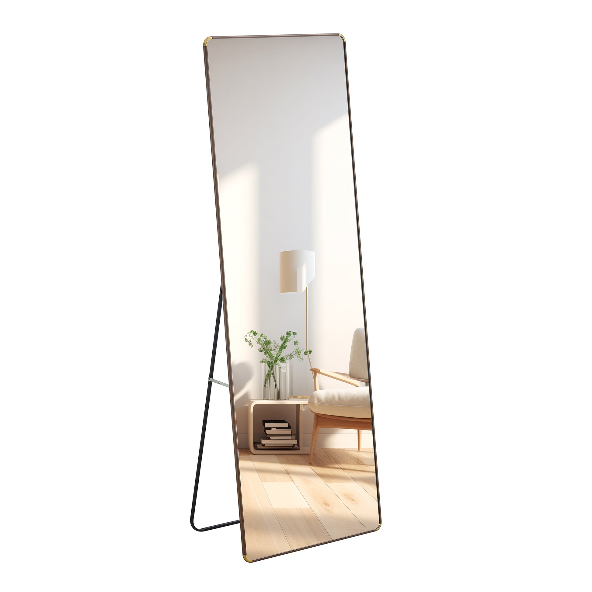 The 4Th Generation Floor Standing Full Length Mirror. Wall Mirror, Bathroom Makeup Mirror, Bedroom Foyer, Clothing Store, Wall Mounted.65 "* 23.2" Transparent Glass