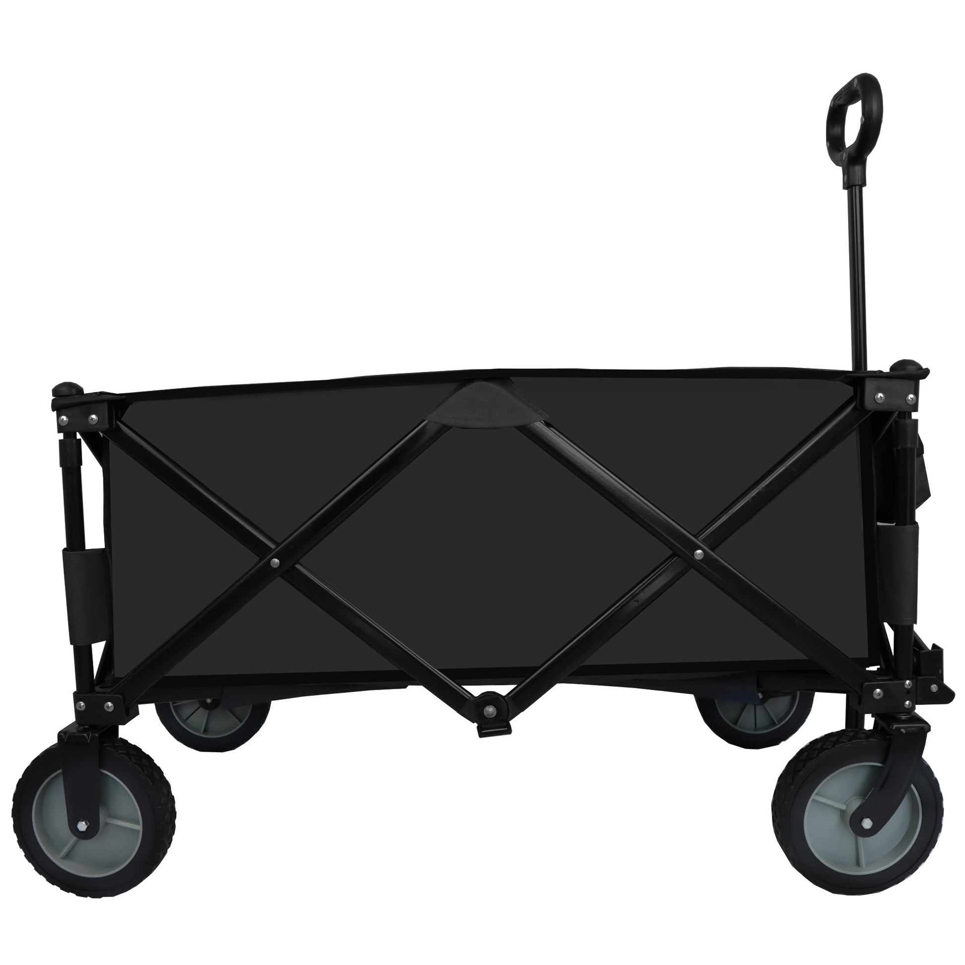 Utility Collapsible Folding Wagon Cart Heavy Duty black-garden & outdoor-american