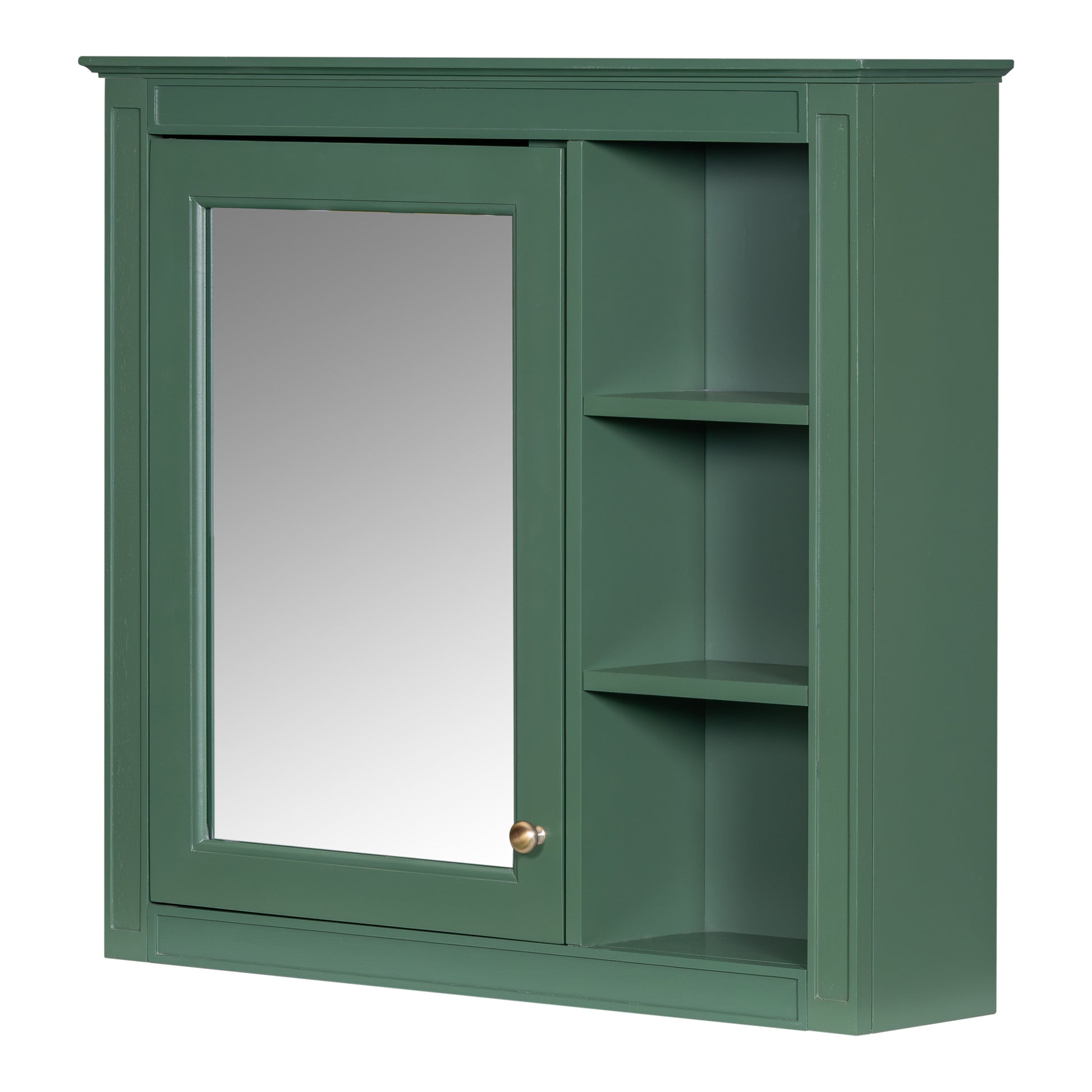 30'' Bathroom Vanity With Top Sink, Modern Bathroom Storage Cabinet With 2 Drawers And A Tip Out Drawer, Freestanding Vanity Set With Mirror Cabinet, Single Sink Bathroom Vanity 3 Green 2 5 Bathroom Freestanding Solid Wood Mdf Resin Painted