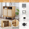 Buffet Cabinet with Storage,Storage Cabinet with natural-rubber wood