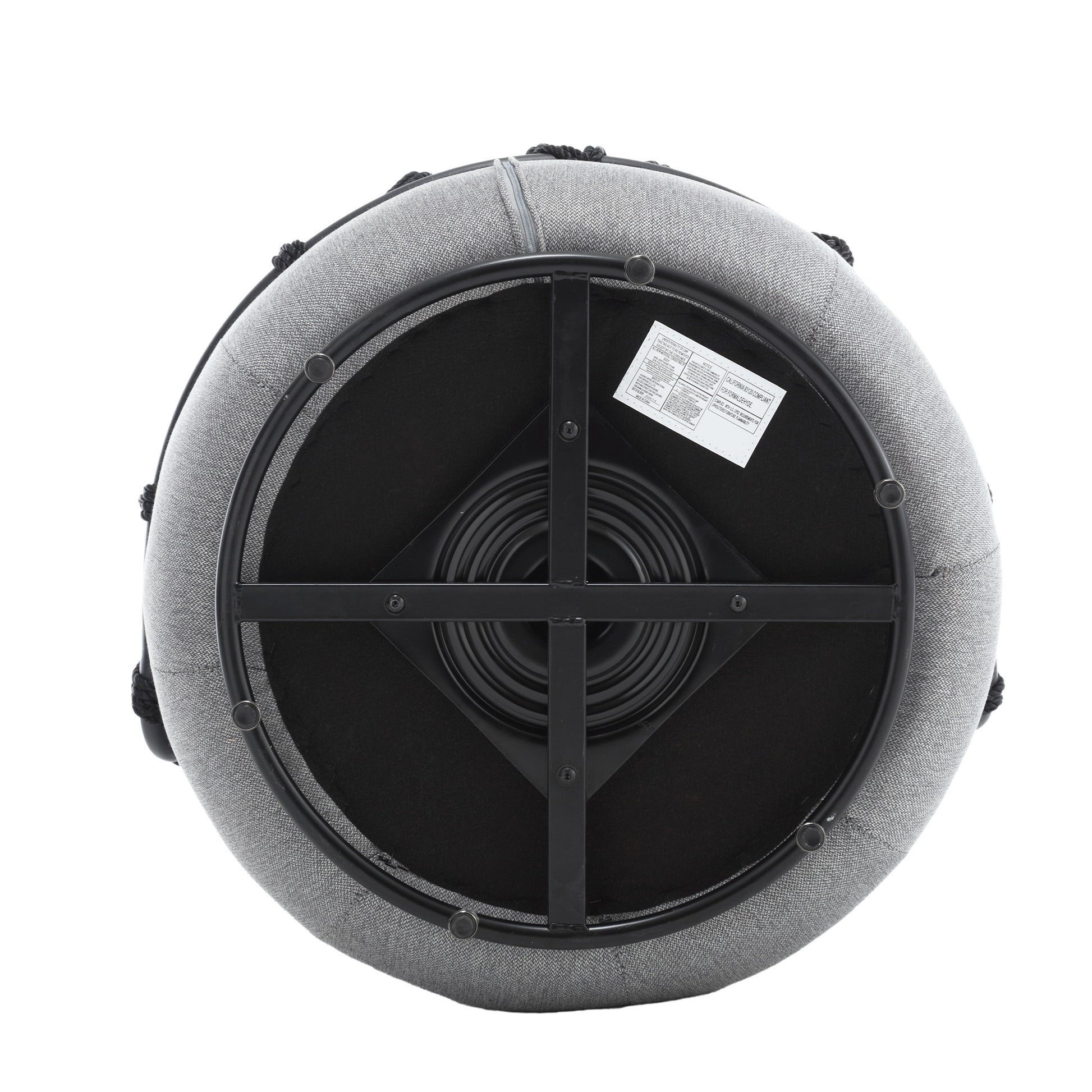 Coolmore Upholstered Tufted Living Room Chair Textured Linen Fabric Accent Chair With Metal Stand Gray Linen