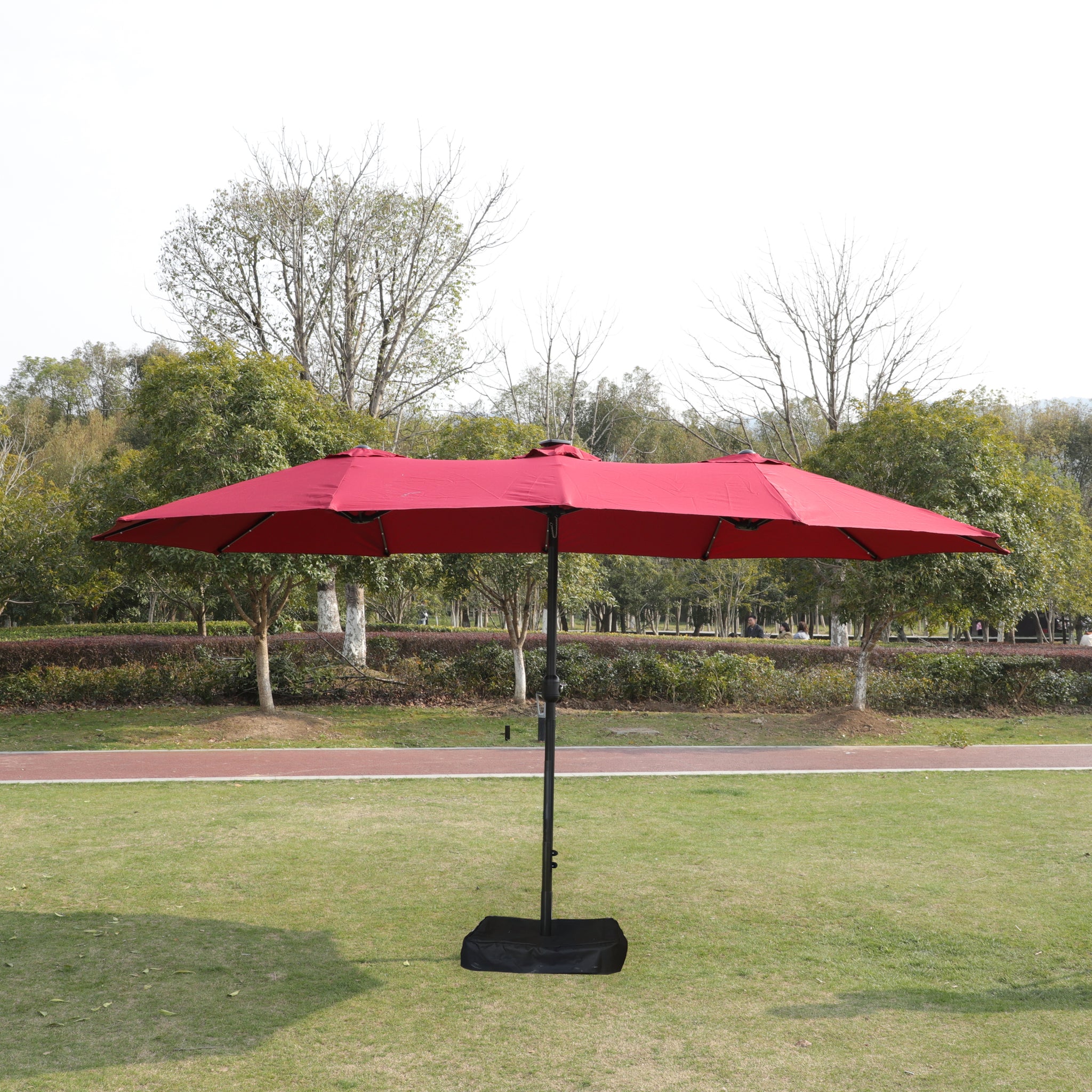 15x9ft Large Double Sided Rectangular Outdoor Twin red-metal