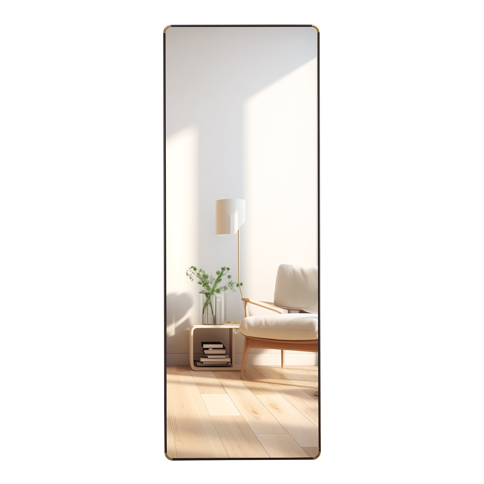 The 4Th Generation Floor Standing Full Length Mirror. Wall Mirror, Bathroom Makeup Mirror, Bedroom Foyer, Clothing Store, Wall Mounted.65 "* 23.2" Transparent Glass