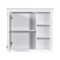 30'' X 28'' Medicine Cabinet, Wall Mounted Bathroom Storage Cabinet, Modern Bathroom Wall Cabinet With Mirror,Medicine Cabinet, Mirror Cabinet With 3 Open Shelves Not Include Bathroom Vanity White 1 5 Mirror Included Bathroom Wall Mounted Mdf Glass