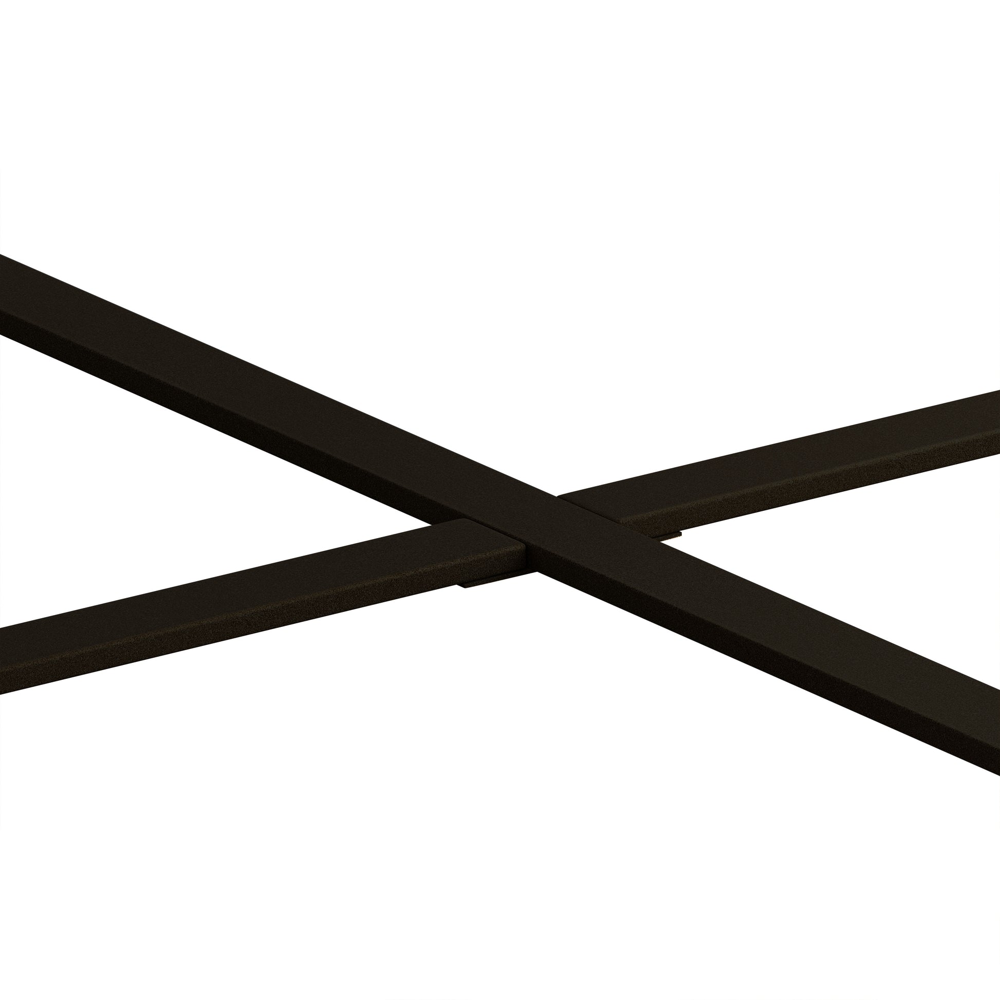 33.86"Modern Retro Splicing Round Coffee Table, Fir Wood Table Top With Black Cross Legs Base Same Sku:W757127347 Black Natural Metal & Wood