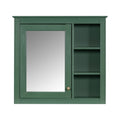 30'' X 28'' Medicine Cabinet, Wall Mounted Bathroom Storage Cabinet, Modern Bathroom Wall Cabinet With Mirror,Medicine Cabinet, Mirror Cabinet With 3 Open Shelves Not Include Bathroom Vanity Green 1 5 Mirror Included Bathroom Wall Mounted Mdf Glass