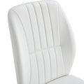 Set Of 4 Dining Chairs, White Dining Chair Set, Pu Material High Backrest Seats And Sturdy Leg Chairs, Suitable For Restaurants, Kitchens, Living Rooms White Pu