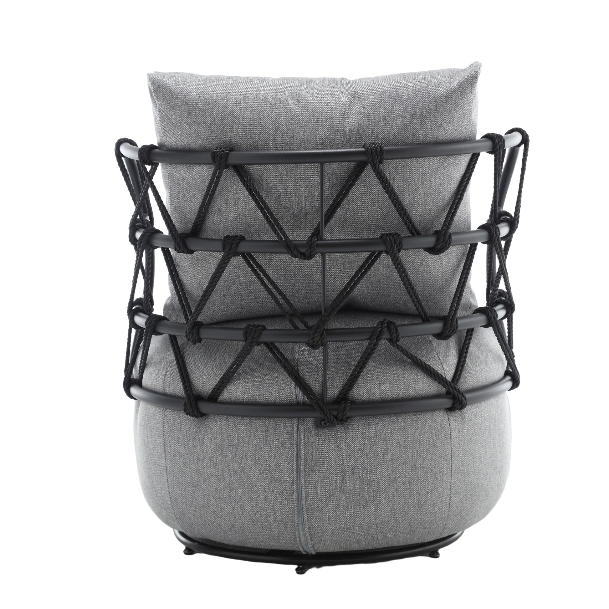 Coolmore Upholstered Tufted Living Room Chair Textured Linen Fabric Accent Chair With Metal Stand Gray Linen