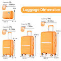 Luggage Sets 4 Piece 14 20 24 28 Pp Lightweight & Durable Expandable Suitcase Orange Polypropylene