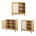 Buffet Cabinet with Storage,Storage Cabinet with natural-rubber wood