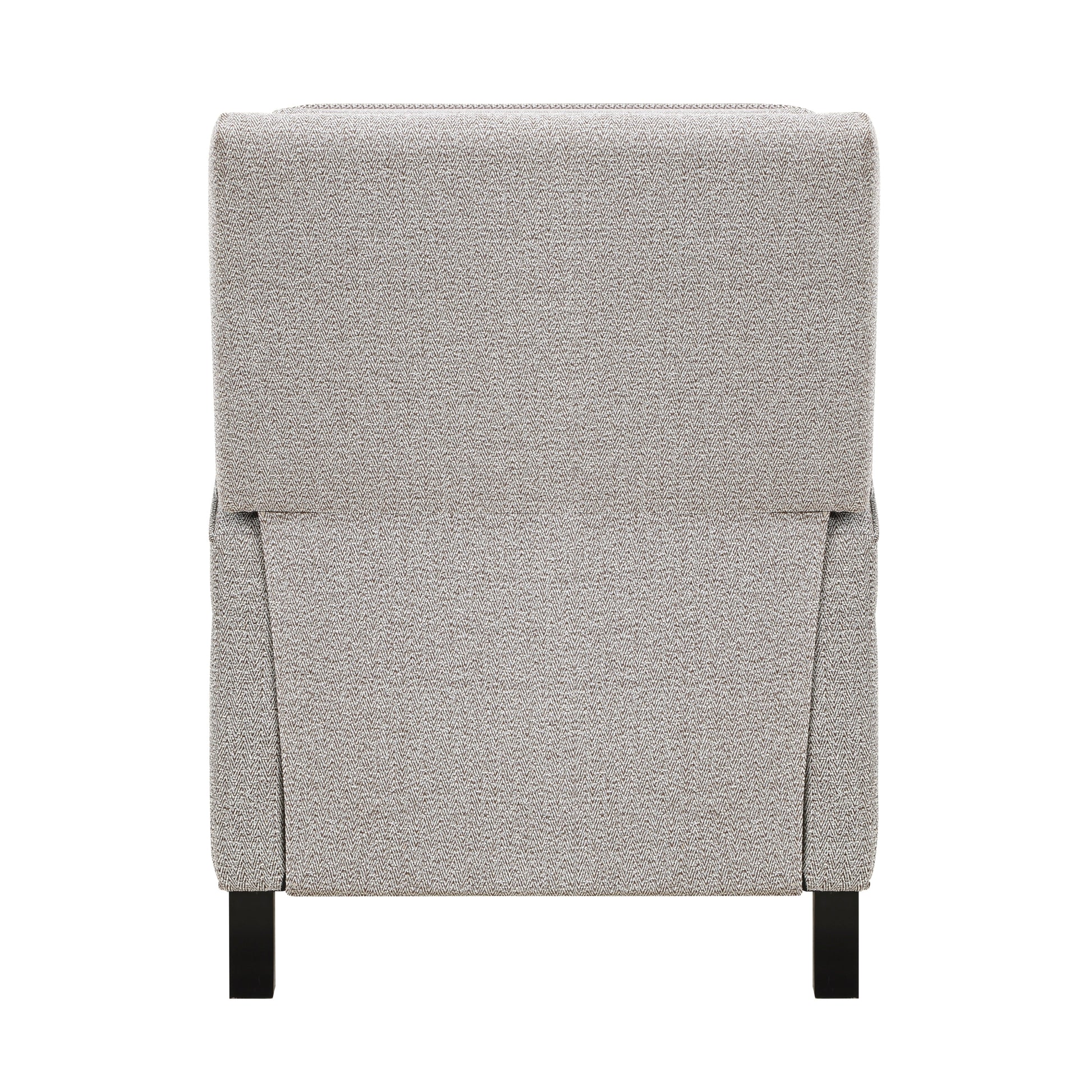 Push Back Reclining Chair Transitional Style Chenille Fabric Self Reclining Motion Chair 1Pc Cushion Seat Modern Living Room Furniture Beige Brown Primary Living Space Transitional Solid Wood