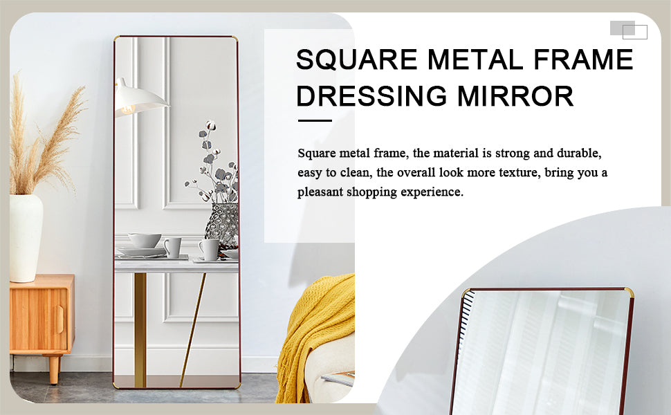 The 4Th Generation Floor Standing Full Length Mirror. Wall Mirror, Bathroom Makeup Mirror, Bedroom Foyer, Clothing Store, Wall Mounted.65 "* 23.2" Transparent Glass