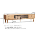 North America A Grade Solid Beech Tv Cabinet With Chinese Changhong Glass Doors, Two Drawer Storage Space Tv Standing Natural Wood Primary Living Space 70 Inches 70 79 Inches European,Modern Beech 70 Inches Wood Wood Glass