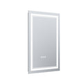 Led Bathroom Mirror, 20X28 Inch Bathroom Vanity Mirrors With Lights, Mirrors For Wall With Smart Touch Button, Anti Fog, Memory Function, Stepless Dimmable Makeup Mirror Horizontal Vertical White Aluminum