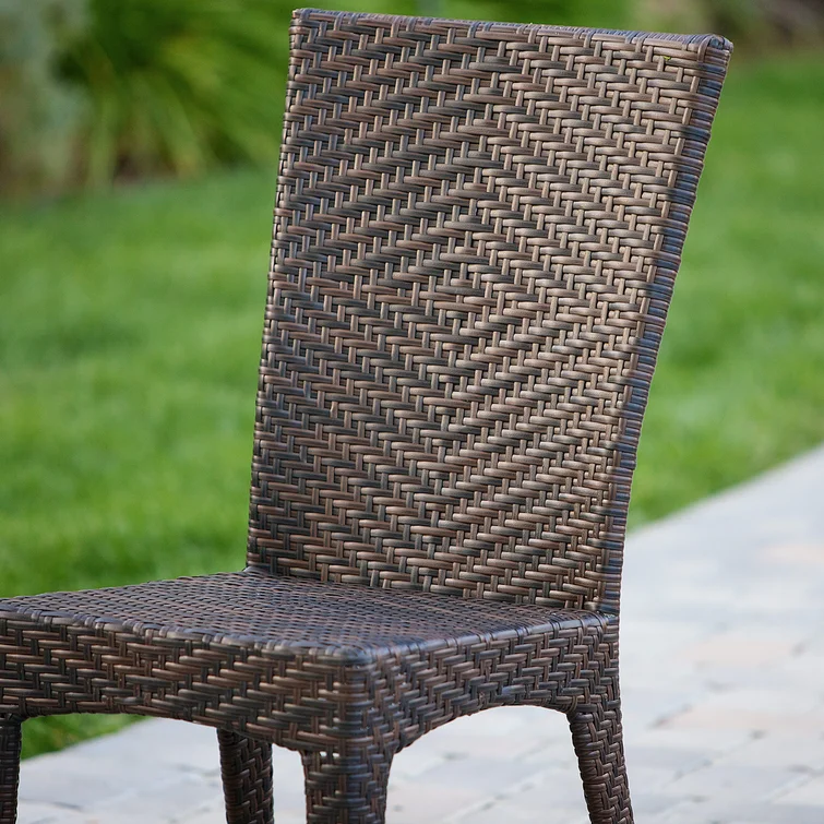 Josh Pe Wicker Sidechair,1Pc Brown Multi Iron