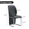 A Set Of 4 Dining Chairs, Black Dining Chair Set, Pu Material High Backrest Seats And Sturdy Leg Chairs, Suitable For Restaurants, Kitchens, And Living Rooms Black Pu