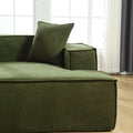 Modular Combination Living Room Sofa Set, Modern Minimalist Sofa, Free Installation Sofa, L Shaped, Italian Minimalist Tofu Block Sofa, Right Hand Facing,Terrycloth Fabric,Green Green Polyester Primary Living Space Soft Modern Polyester 3 Seat