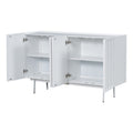 Modern Cabinet With 4 Doors, Suitable For Living Rooms, Entrance And Study Rooms. White Mdf