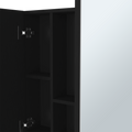 Medicine Cabinet Prague, Four Internal Shelves, Single Door, Black Wengue Finish Black Particle Board