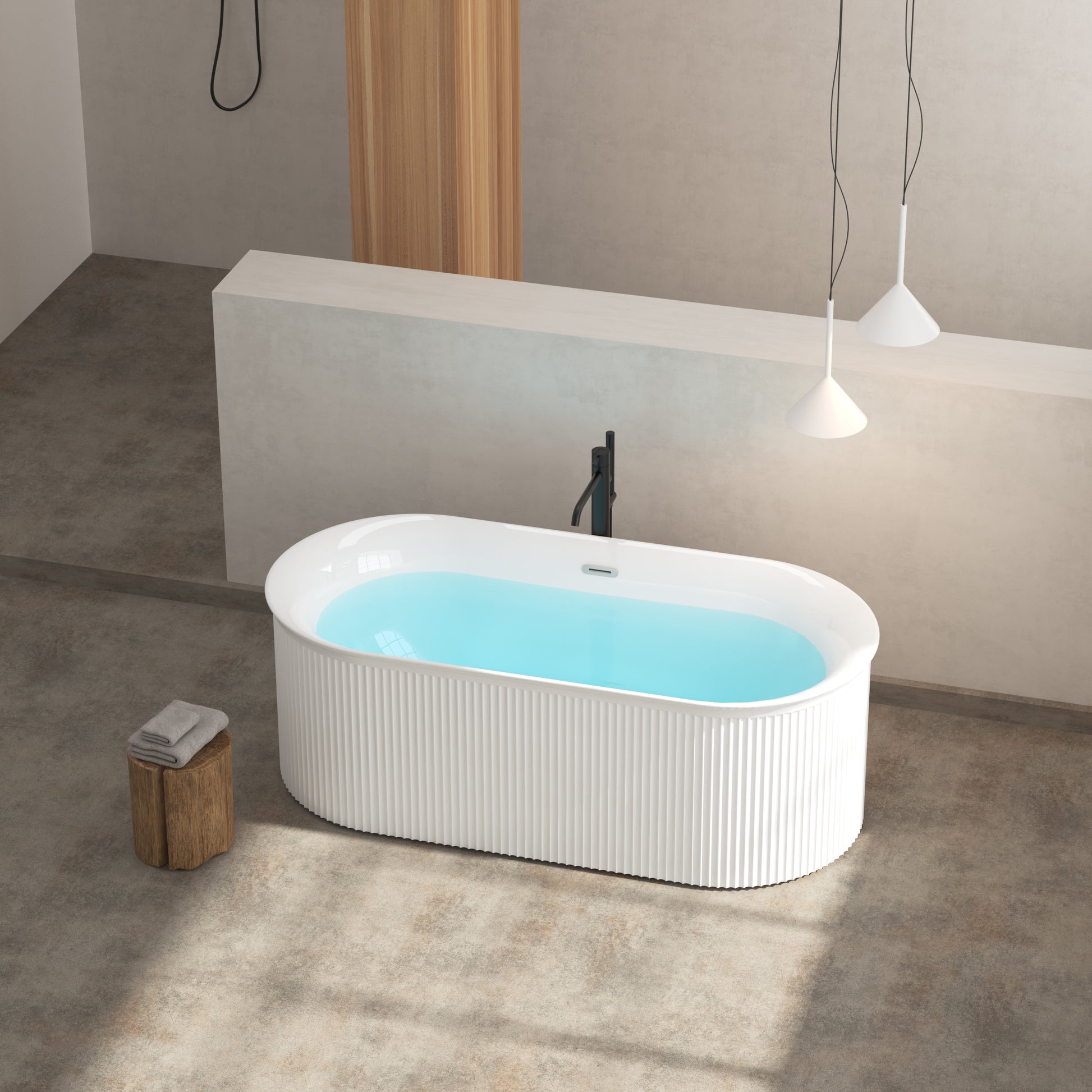 67" Acrylic Freestanding Bathtub Acrylic Soaking