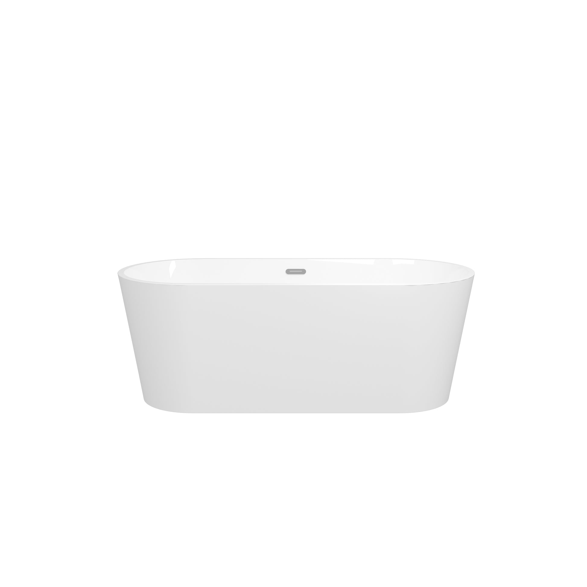 67" Acrylic Freestanding Bathtub, Modern & Contemporary Design Soaking Tub With Toe Tap Drain In Chrome And Classic Slotted Overflow, Glossy White, Cupc Certified, 02136 Glossy White Oval Bathroom Freestanding Tubs Polished 61 69 In Contemporary Soaking