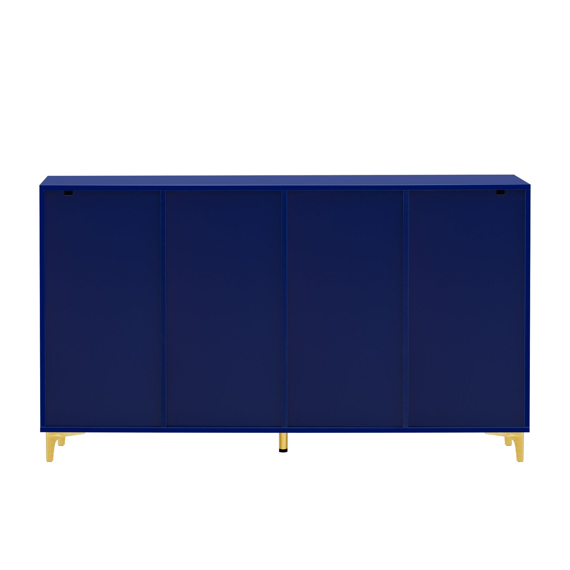 Glossy Finish Light Luxury Storage Cabinet, Adjustable, Suitable For Living Room, Study, Hallway. Navy Blue Mdf