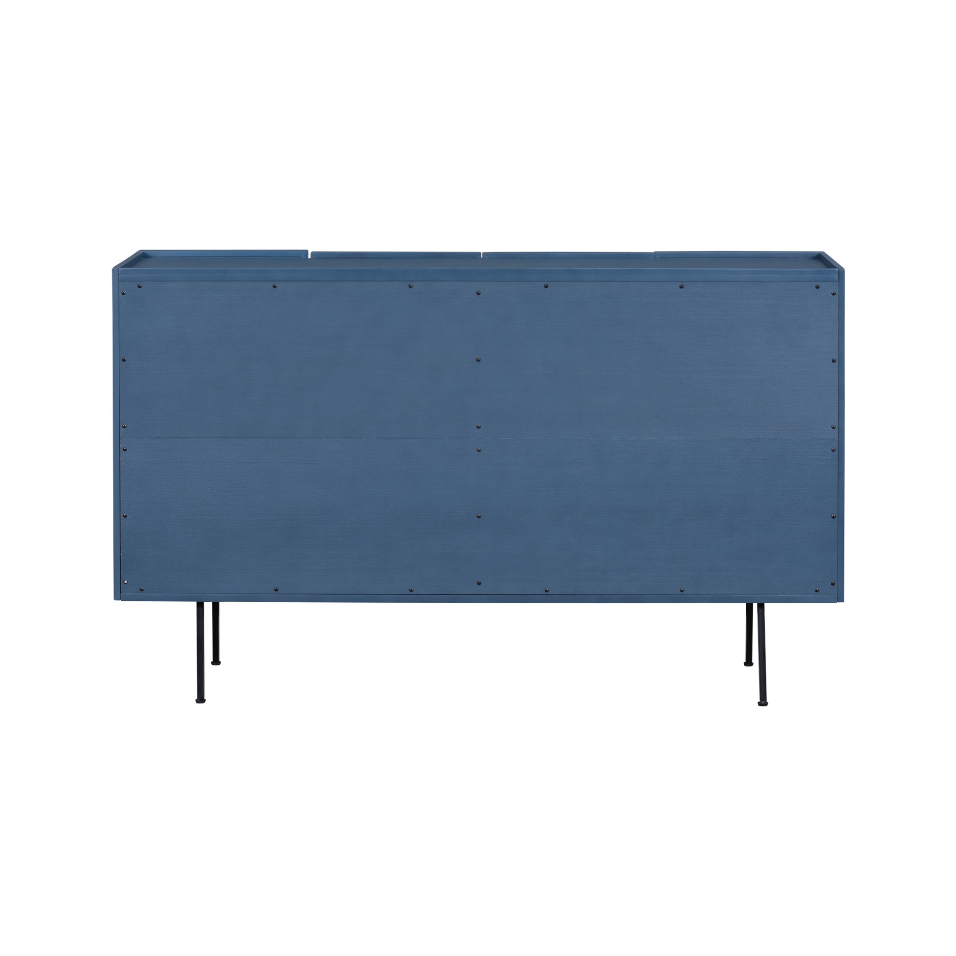 Modern Cabinet With 4 Doors, Suitable For Living Rooms, Entrance And Study Rooms. Navy Blue Mdf