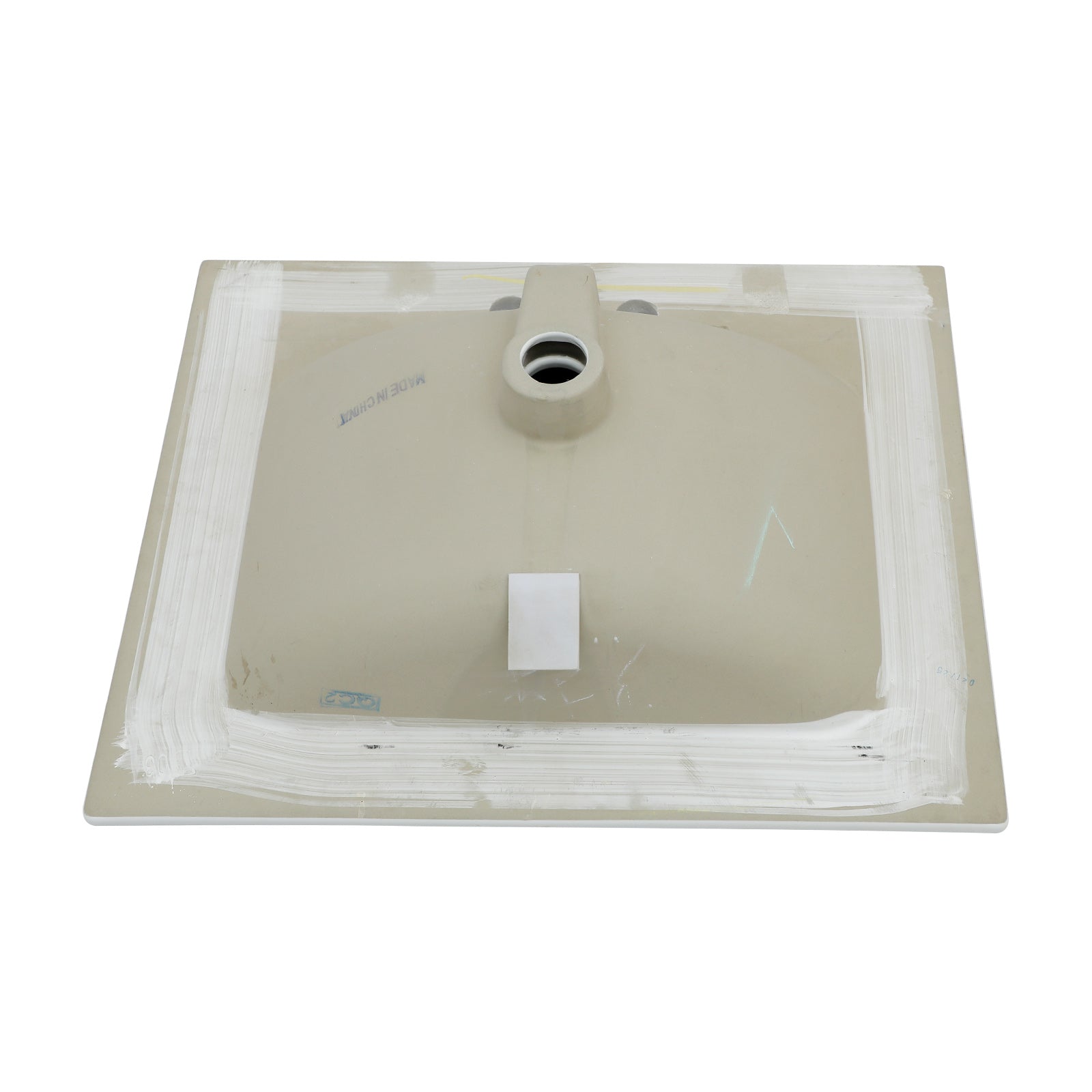 24"X19.7" White Rectangular Single Vanity Top With 3 Faucet Hole And Overflow Sink Only White Ceramic