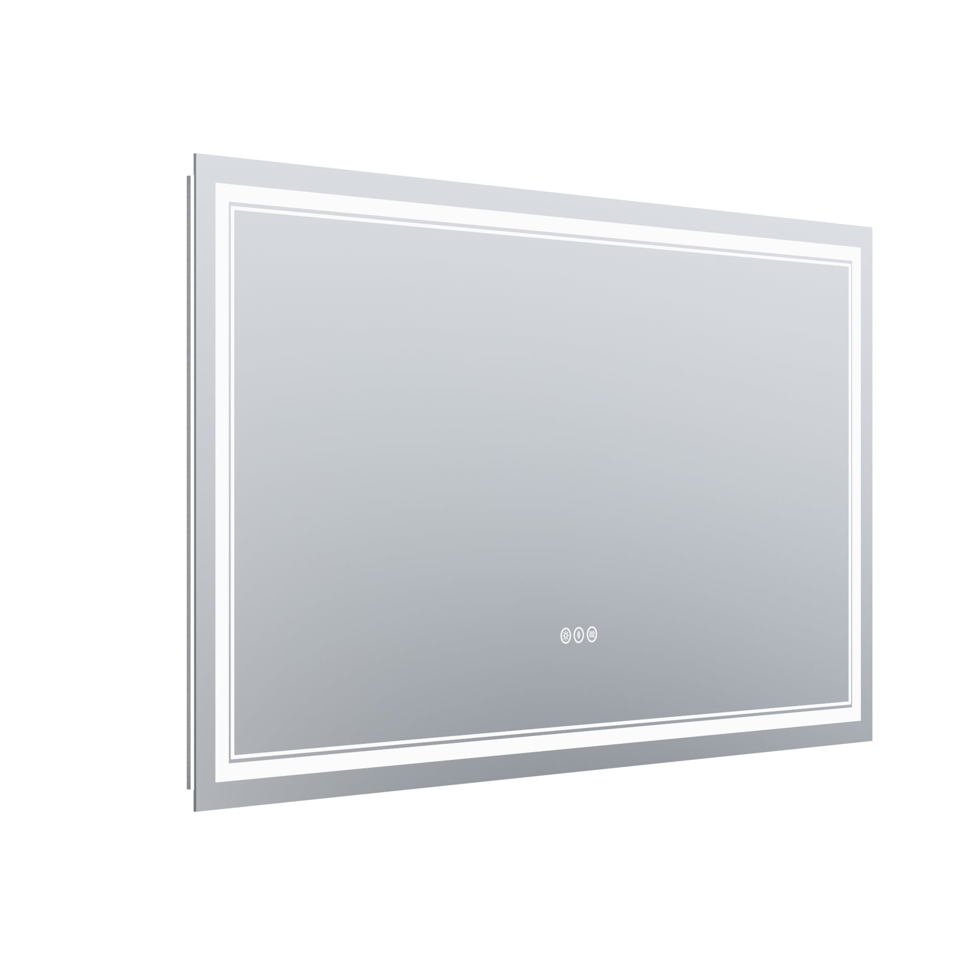 LED Bathroom Mirror, 30x55 inch Bathroom Vanity white-aluminium