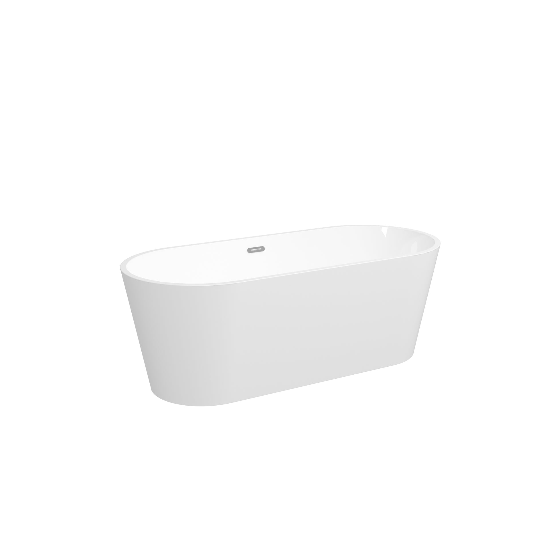 67" Acrylic Freestanding Bathtub, Modern & Contemporary Design Soaking Tub With Toe Tap Drain In Chrome And Classic Slotted Overflow, Glossy White, Cupc Certified, 02136 Glossy White Oval Bathroom Freestanding Tubs Polished 61 69 In Contemporary Soaking