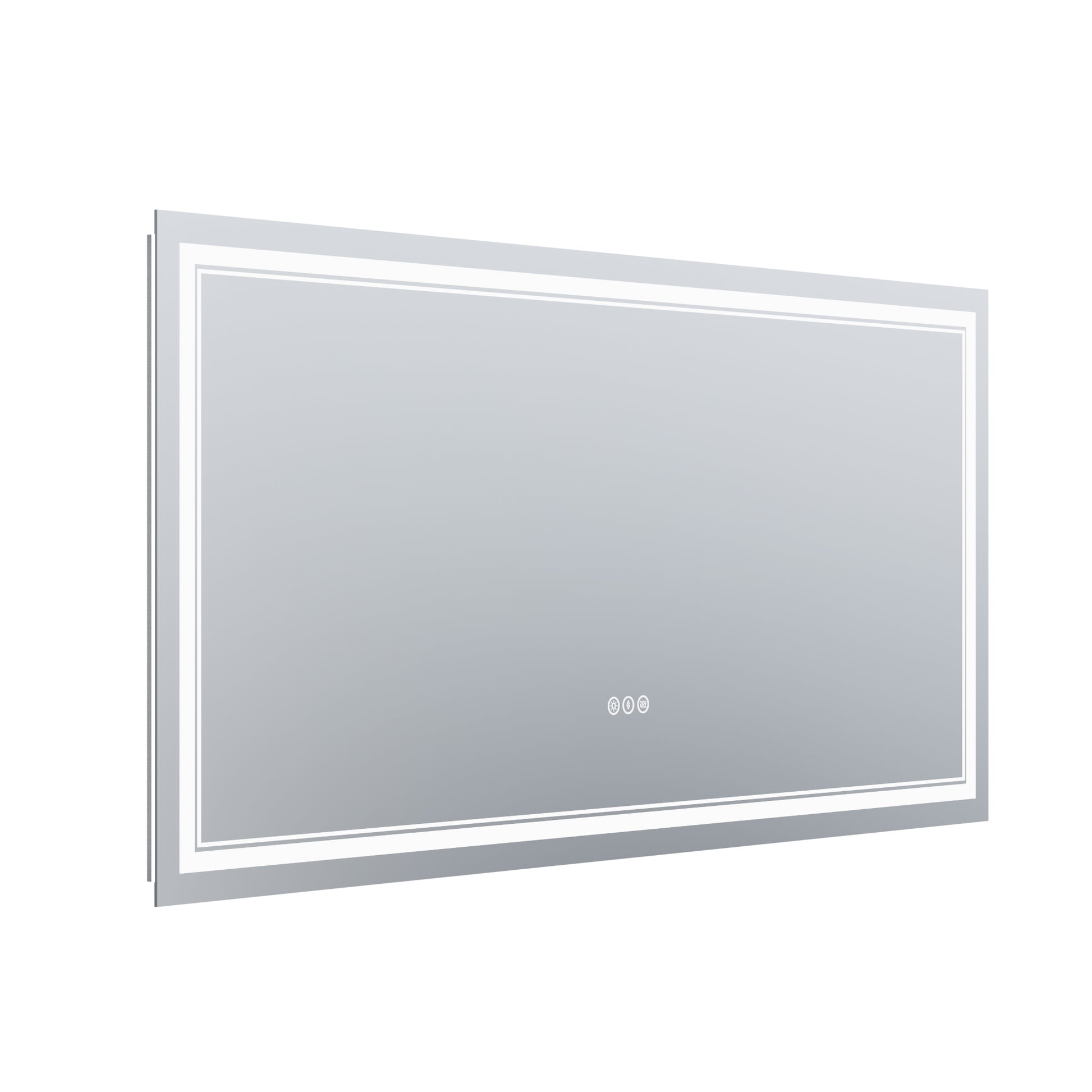 LED Bathroom Mirror, 28x60 inch Bathroom Vanity white-aluminium