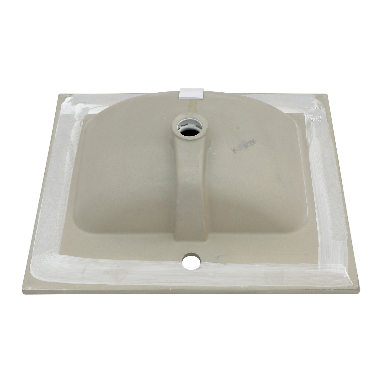 24"X19.7" White Rectangular Single Vanity Top With 1 Faucet Hole And Overflow Sink Only White Ceramic