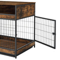 Furniture Dog Cage Crate With Double Doors ,Rustic Brown,31.5